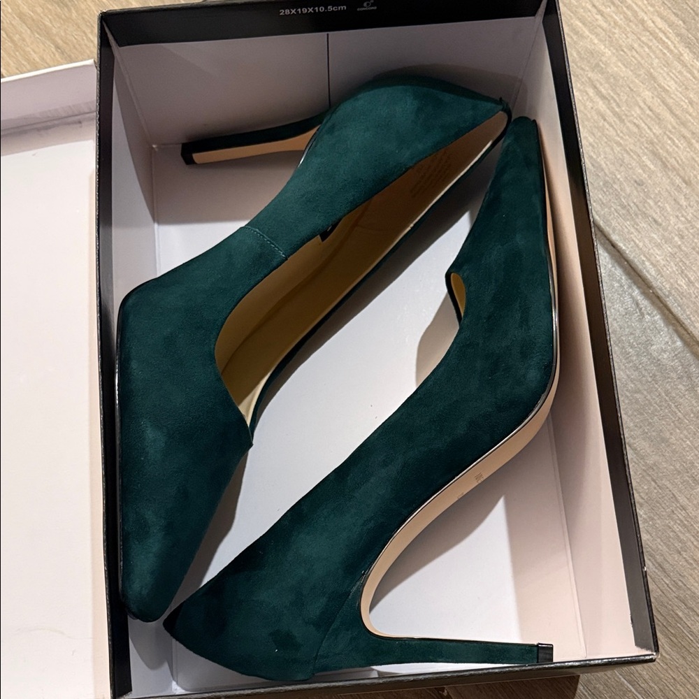 Nine West Oraye Dark Green Stiletto Pumps Sz 10 M - Picture 3 of 14